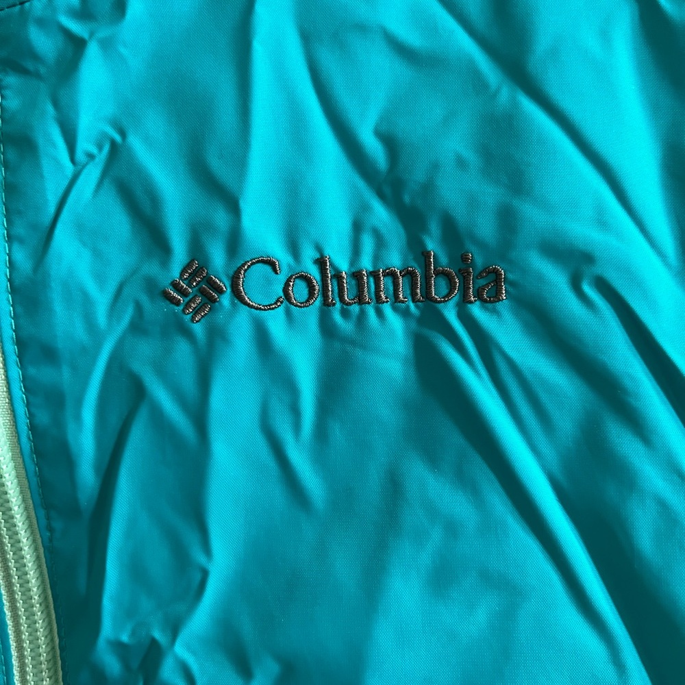 Girls/Boys Columbia Turquoise and Light Green Jacket - Picture 2 of 7